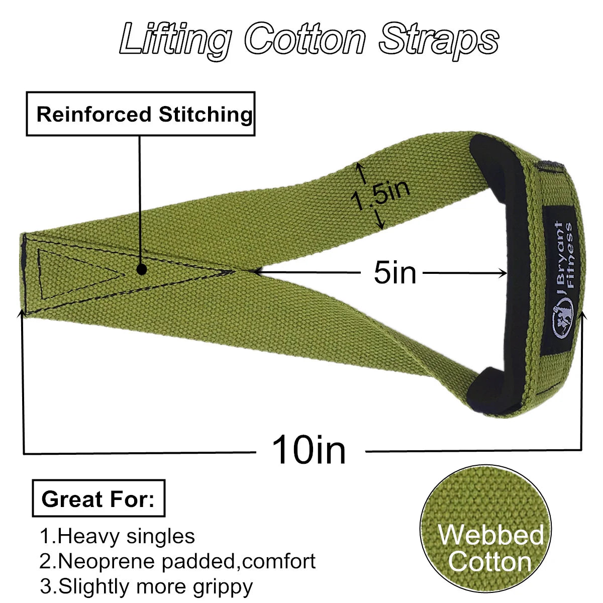 J Bryant Gym Lifting Straps: Fitness Gloves Anti-slip Hand Wraps Wrist Straps Support For Weight Lifting Powerlifting Training