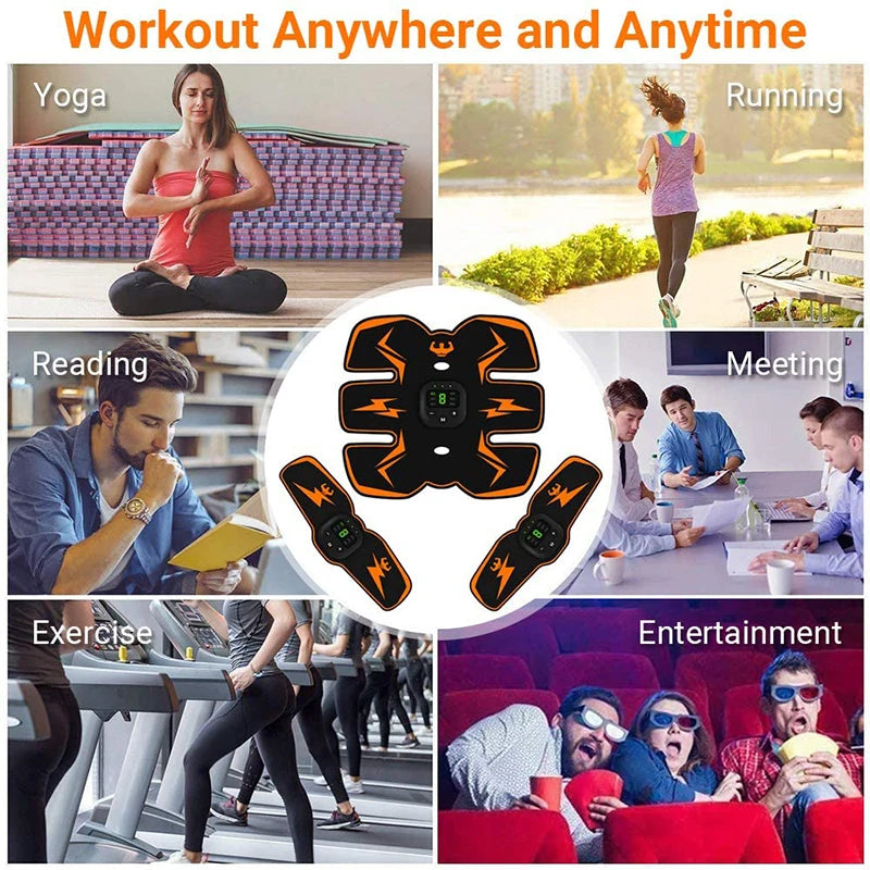 Smart EMS Wireless Muscle Stimulator - Abdominal Training for Electric Weight Loss