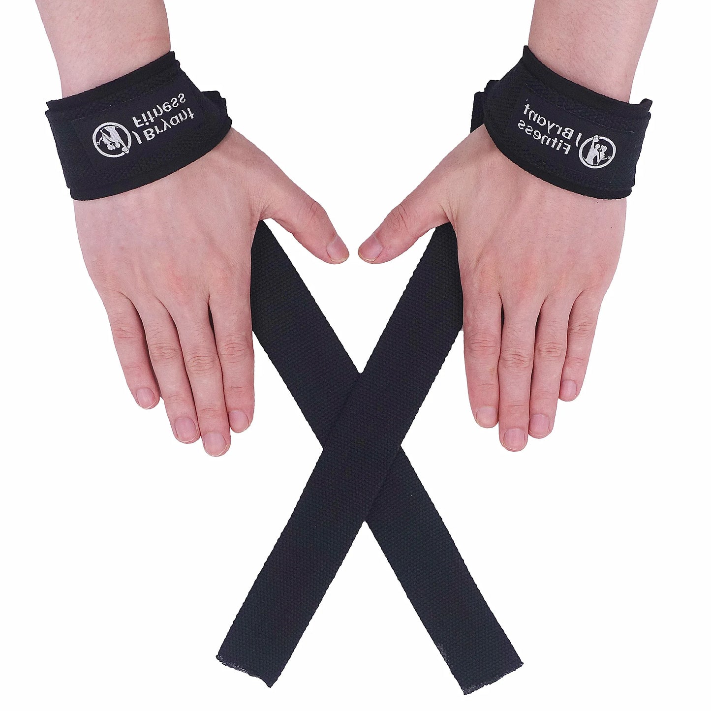 J Bryant Gym Lifting Straps: Fitness Gloves Anti-slip Hand Wraps Wrist Straps Support For Weight Lifting Powerlifting Training