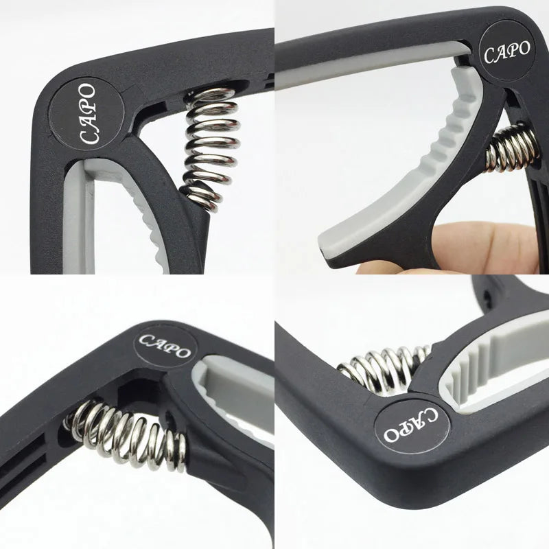 SLOZZ Plastic Guitar Capo - Tuning Clamp for 6 String Acoustic, Classic, and Electric Guitars, Musical Instrument Accessories