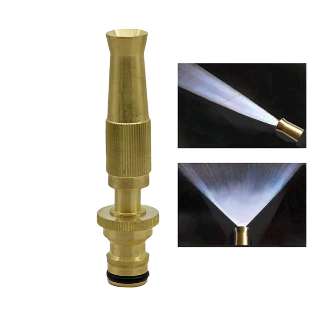 brass garden spray gun Brass Spray Gun with Nipple Quick Connector: Adjustable Watering for G – FamiFinds