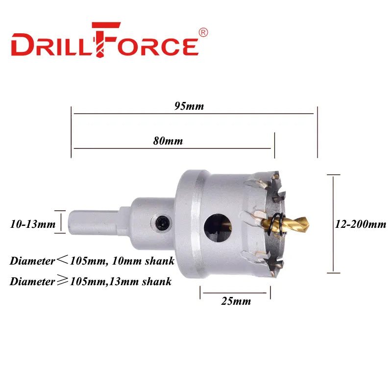Experience Precision Metal Drilling with Drillforce TCT Hole Saw Drill Bits!