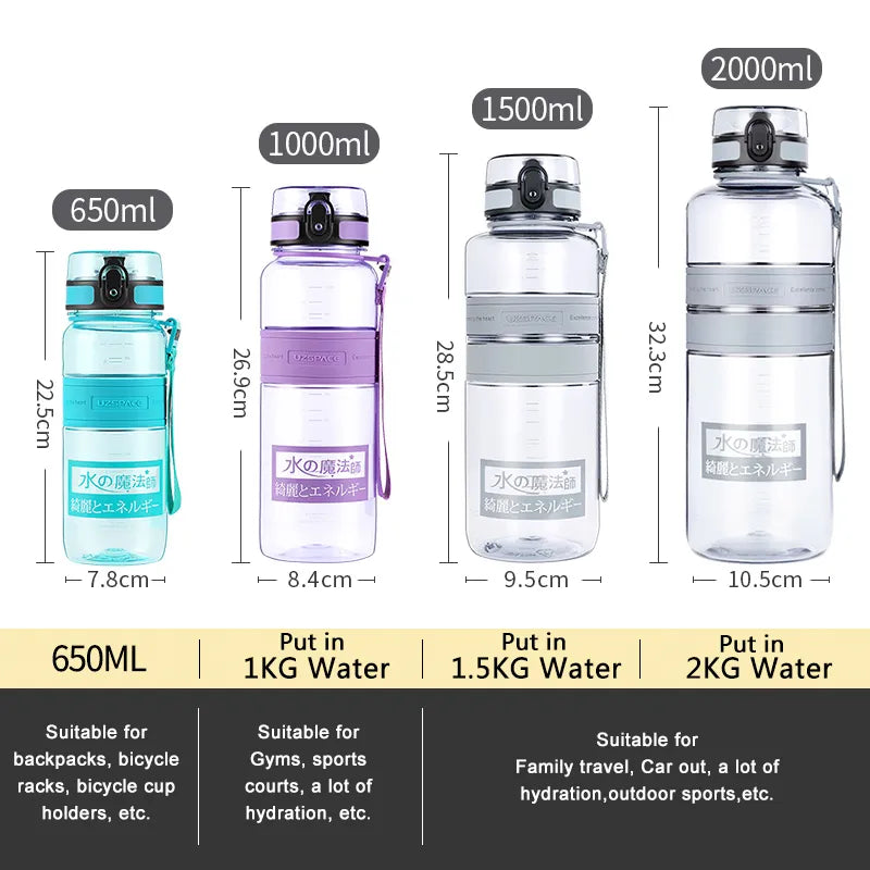 UZSPACE Fitness Sports Water Bottle - Stay Hydrated on the Move