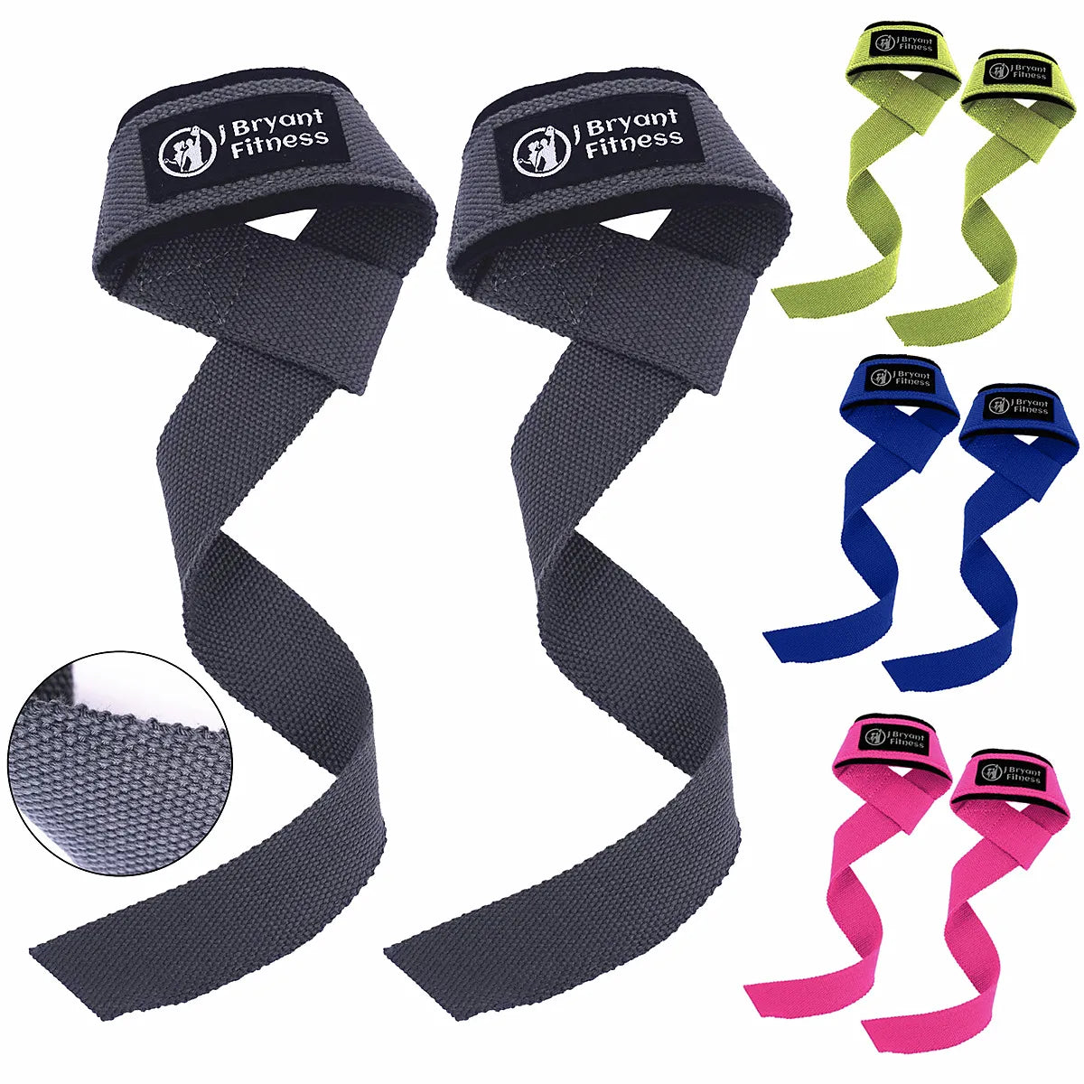 J Bryant Gym Lifting Straps: Fitness Gloves Anti-slip Hand Wraps Wrist Straps Support For Weight Lifting Powerlifting Training