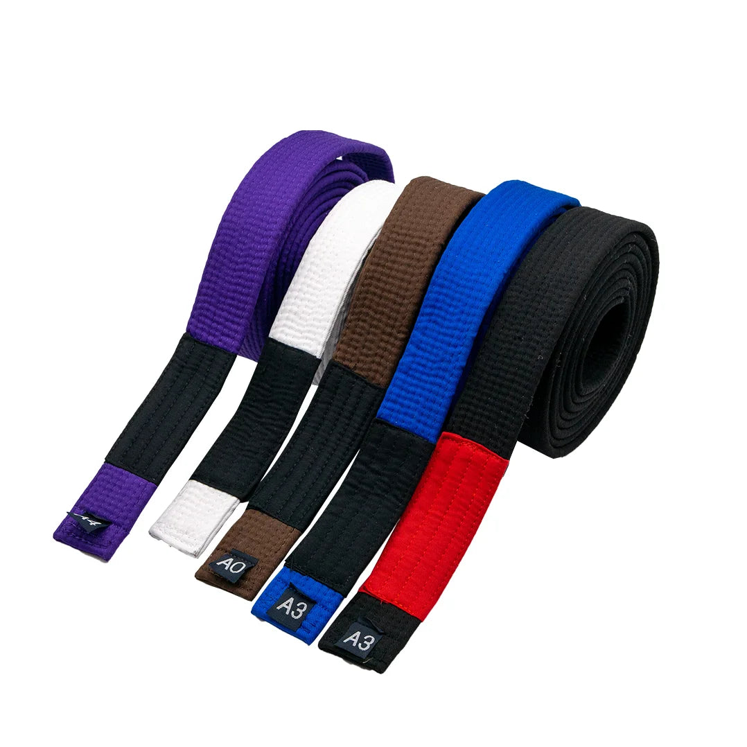 Brazilian Jiu Jitsu BJJ Belts - Adult Sizes A0 to A4, Black, Brown, Purple, Blue, White