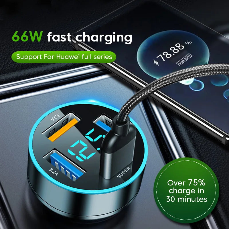 Crouch 66W USB Car Charger: Power Up Your Drive