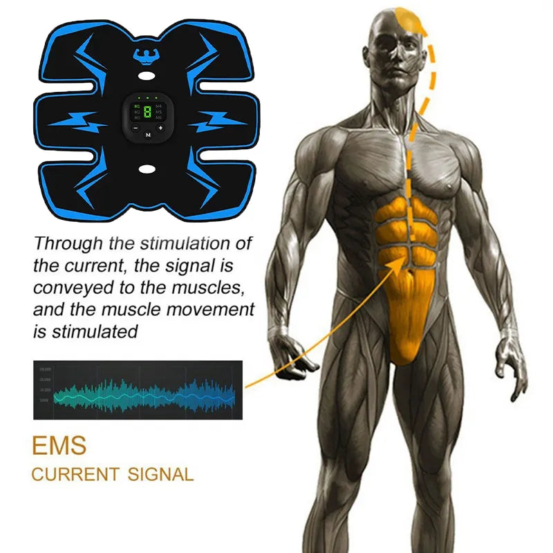 Smart EMS Wireless Muscle Stimulator - Abdominal Training for Electric Weight Loss