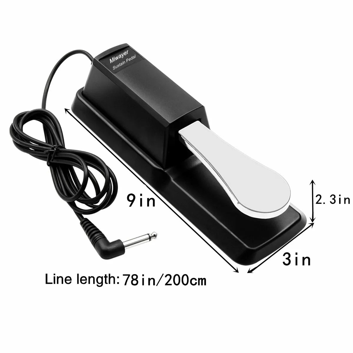 Miwayer Sustain Pedal with Polarity Switch