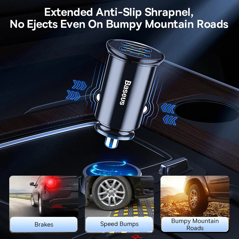Baseus 30W USB Car Charger: Charge at Full Speed on the Go