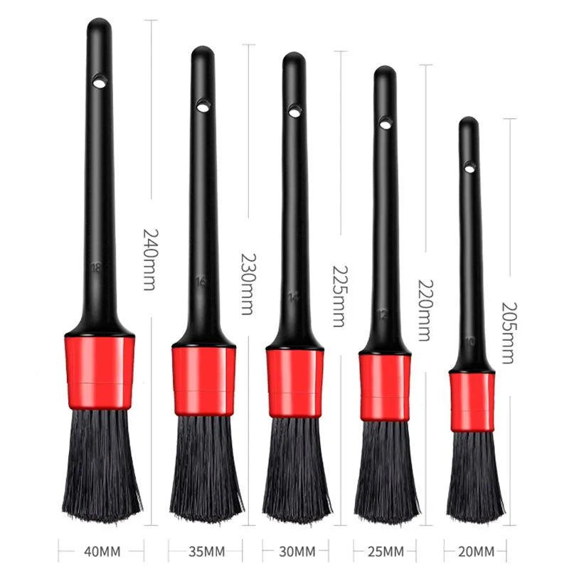 Revolutionize Your Car Cleaning with the Detailing Brush Set - Perfect for Dashboard, Air Outlets, and Wheels!