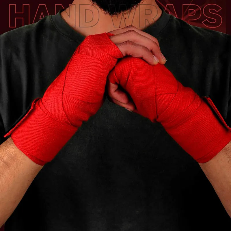 WHCMJP Boxing Hand Wraps - Cotton Bandages for Hand and Wrist Protection in Boxing, MMA, Muay Thai, Taekwondo
