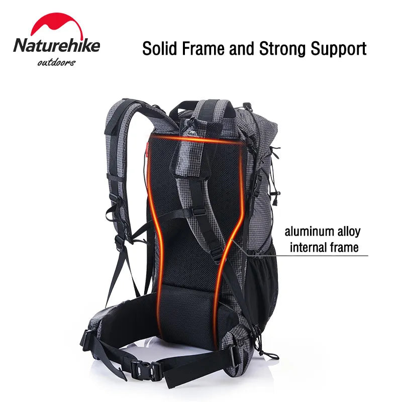 Naturehike Rock Series 60L Hiking Backpack - Waterproof Outdoor Sports Bag with Large Capacity
