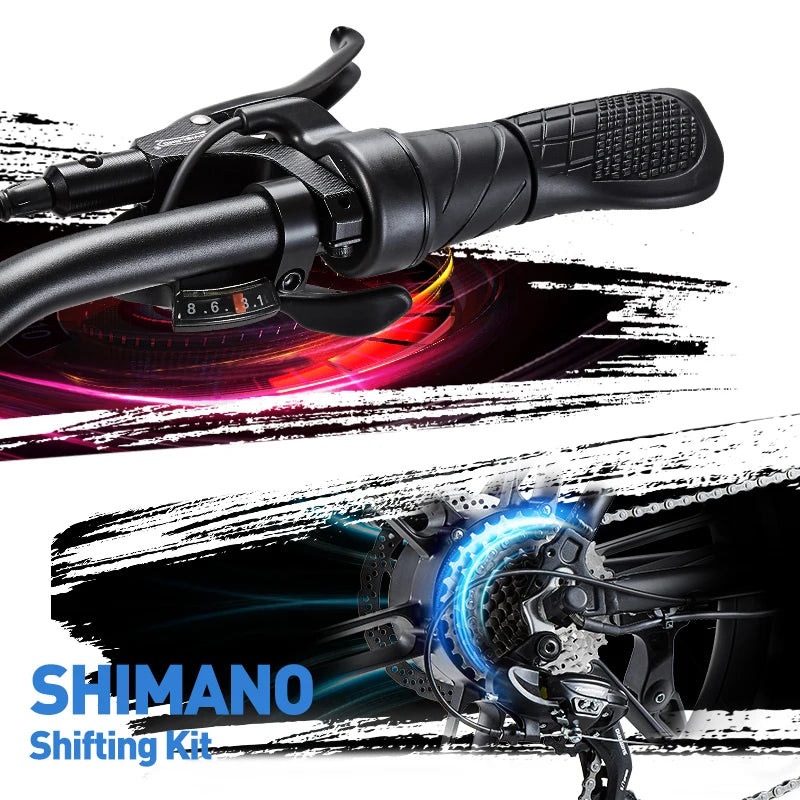 BURCHDA R8S Electric Fatbike 800W 45KM/H - 48V20AH Lithium Battery Foldable E-Bike for Adults, 20" Fat Tire, Dual Brake