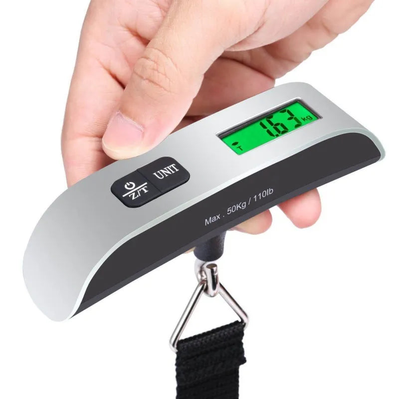 50kg/10g Digital Electronic Pocket Luggage Hanging Scale - Ideal Travel Weighing Tool for Suitcases and Bags