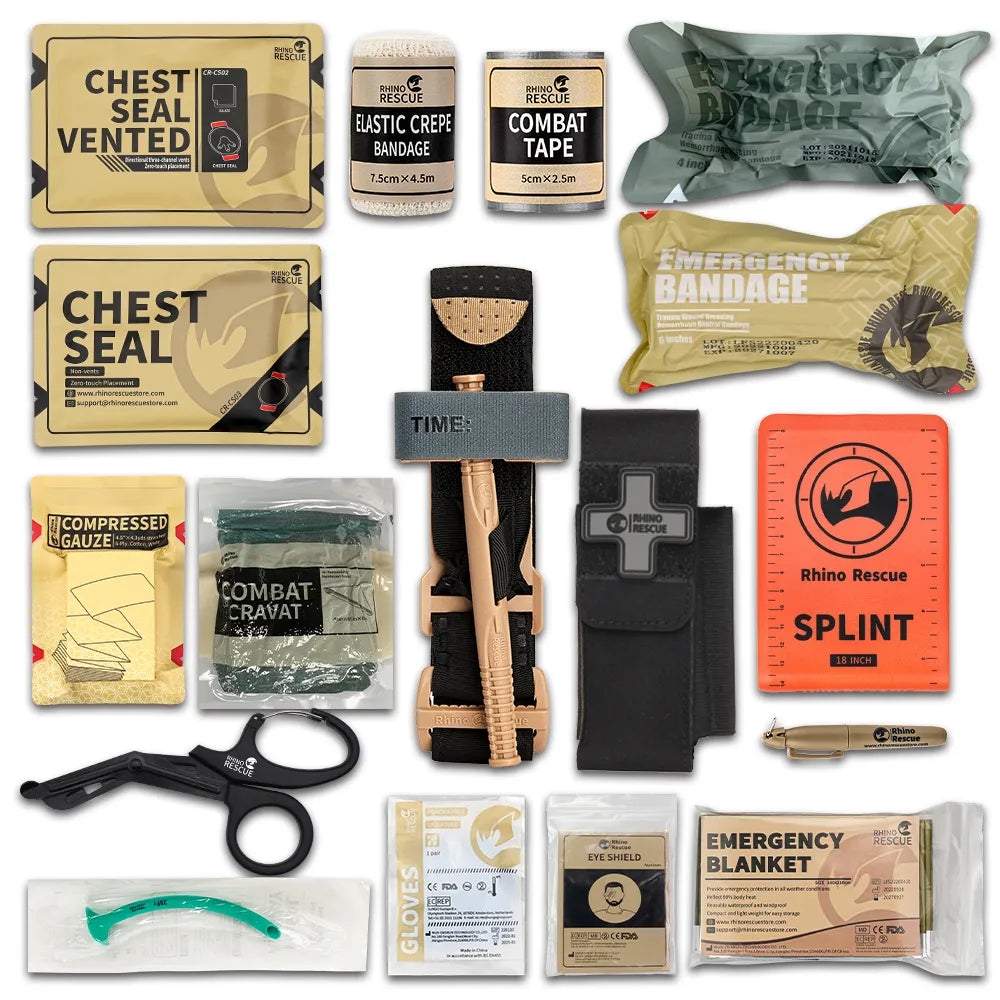 RHINO RESCUE Tactical Trauma Kit - Outdoor Emergency First Aid Kit