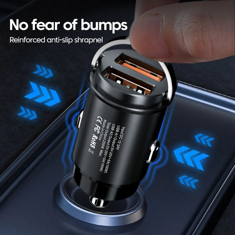 Olaf 200W/100W USB Car Charger: Power Unleashed
