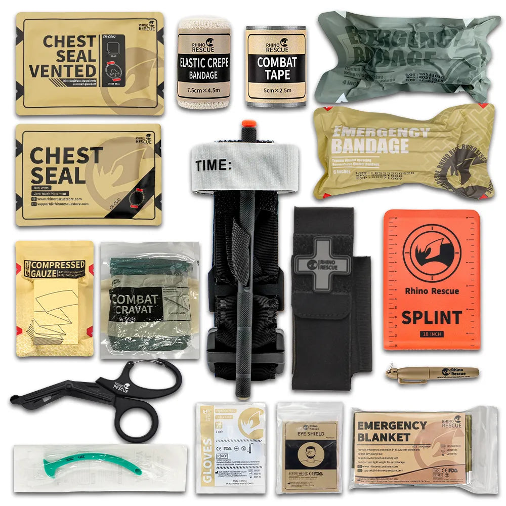 RHINO RESCUE Tactical Trauma Kit - Outdoor Emergency First Aid Kit