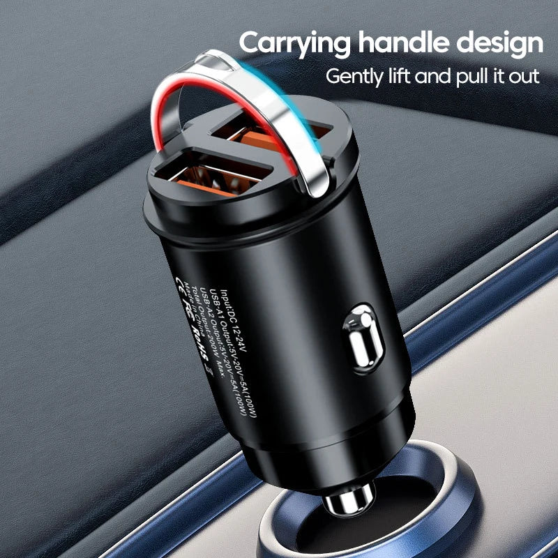 Olaf 200W/100W USB Car Charger: Power Unleashed