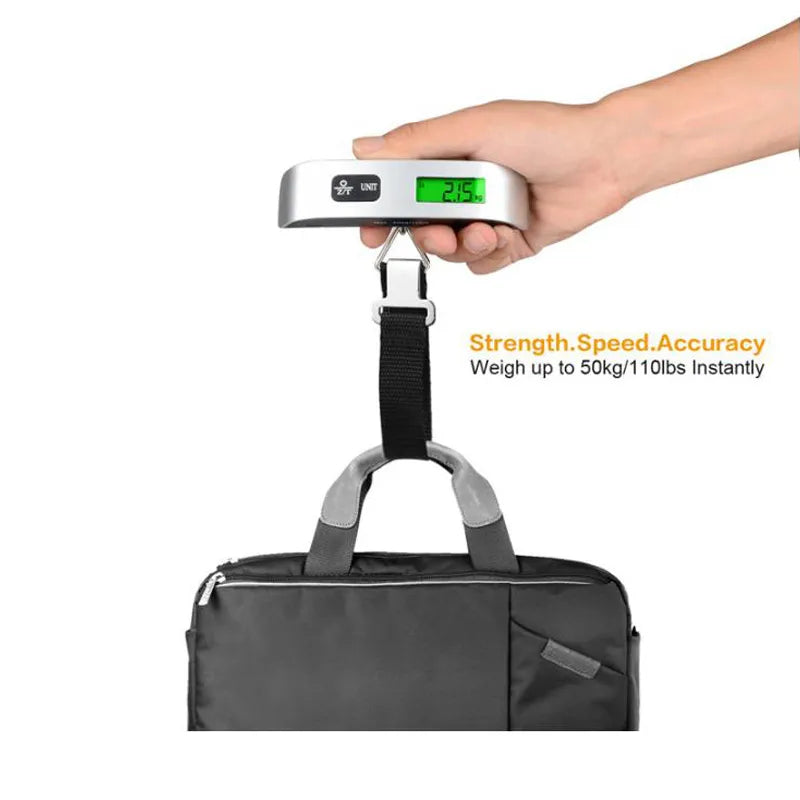 50kg/10g Digital Electronic Pocket Luggage Hanging Scale - Ideal Travel Weighing Tool for Suitcases and Bags