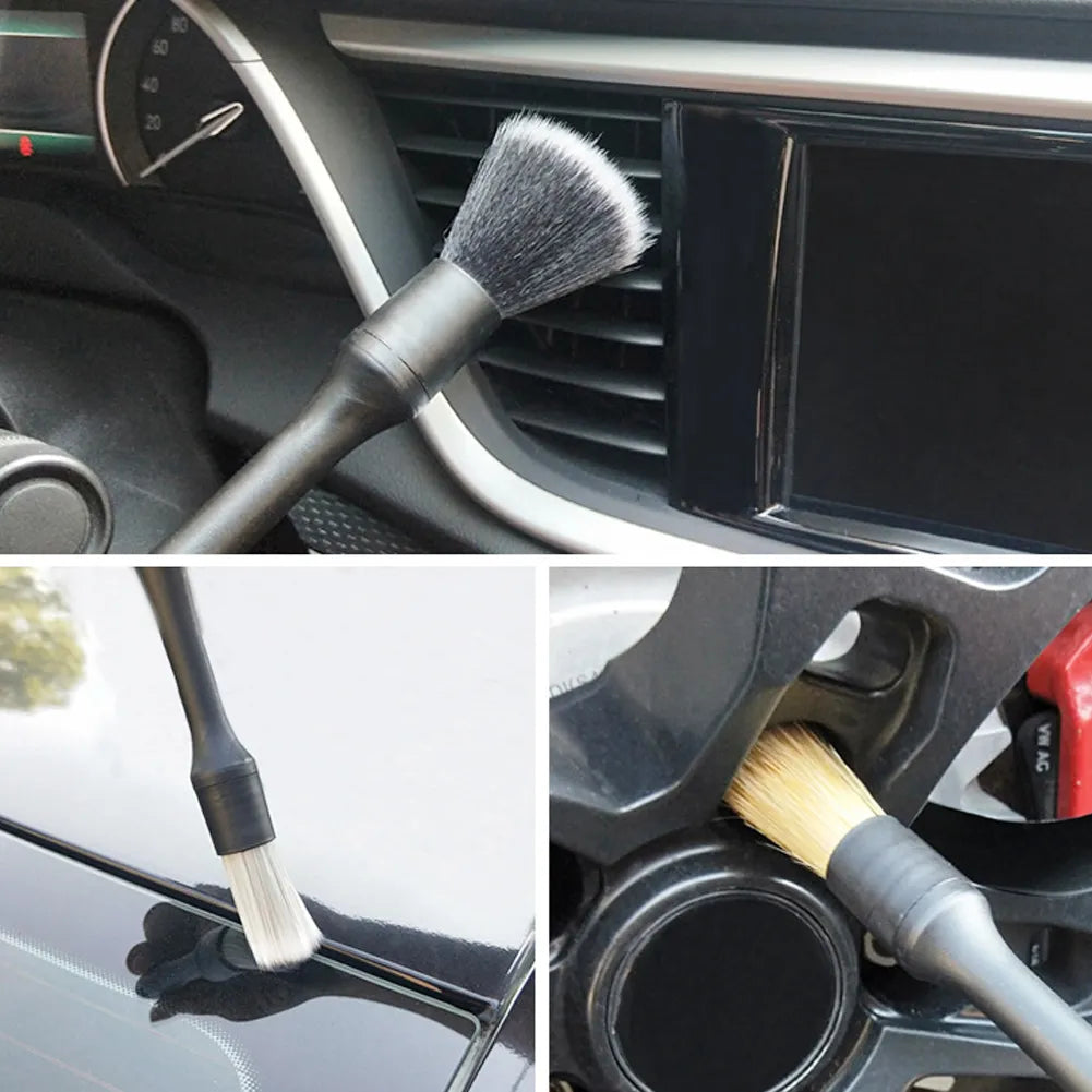 Elevate Your Car Interior Cleaning Game with the 3PCS Super Soft Auto Detailing Brush Kit!