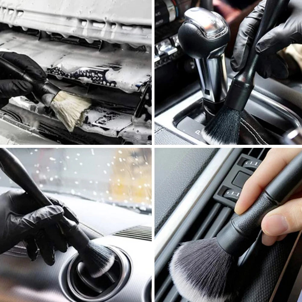 Elevate Your Car Interior Cleaning Game with the 3PCS Super Soft Auto Detailing Brush Kit!