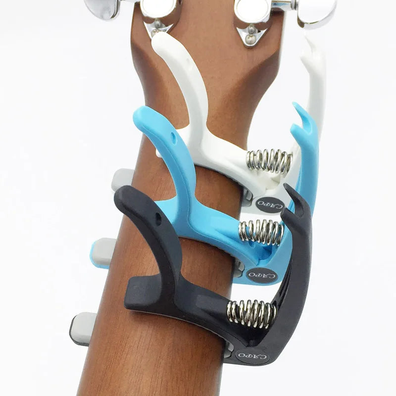 SLOZZ Plastic Guitar Capo - Tuning Clamp for 6 String Acoustic, Classic, and Electric Guitars, Musical Instrument Accessories