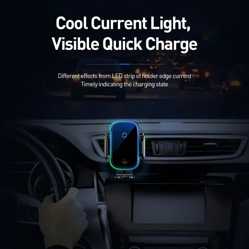 Baseus Qi Car Wireless Charger - 15W Induction Fast Charging