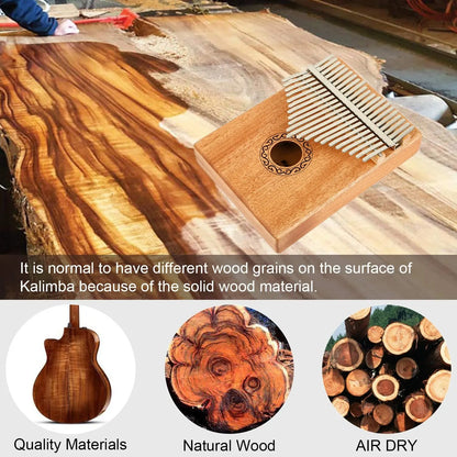 Kalimba Thumb Piano 17/21 Keys Mahogany Wood - Portable Finger Piano Combinations - Gifts for Kids