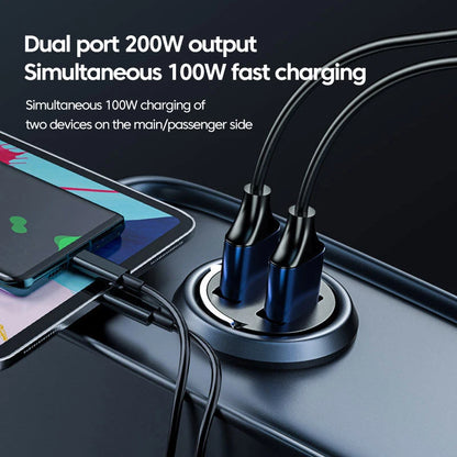 Olaf 200W/100W USB Car Charger: Power Unleashed