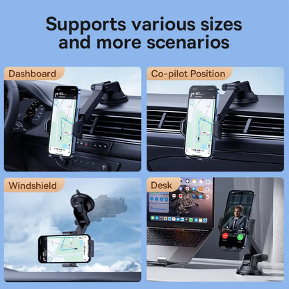 Baseus Car Phone Holder - Dashboard, Windshield, Vent Mount