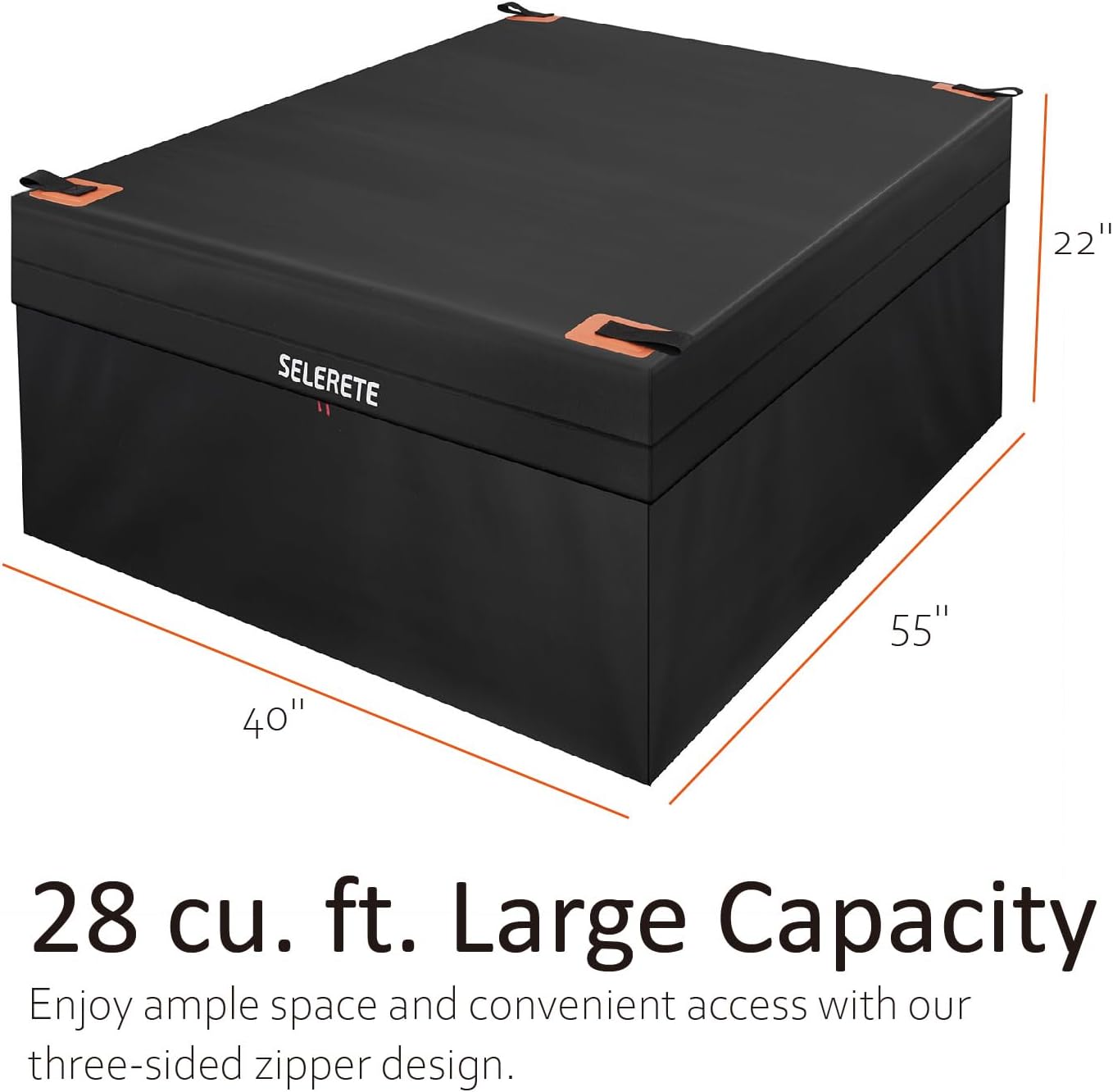 100% Waterproof Truck Bed Cargo Bag, 28 Cubic Feet, Storage for Long Road Trips, YKK Waterproof Zipper,Tarpaulin PVC Vinyl UV Resistant Fabric with 4 Stretch Cord  (55''x40''x22'')